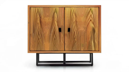 Kredens z litego drewna mango brązowo-czarny 120 × 45 × 120 cm